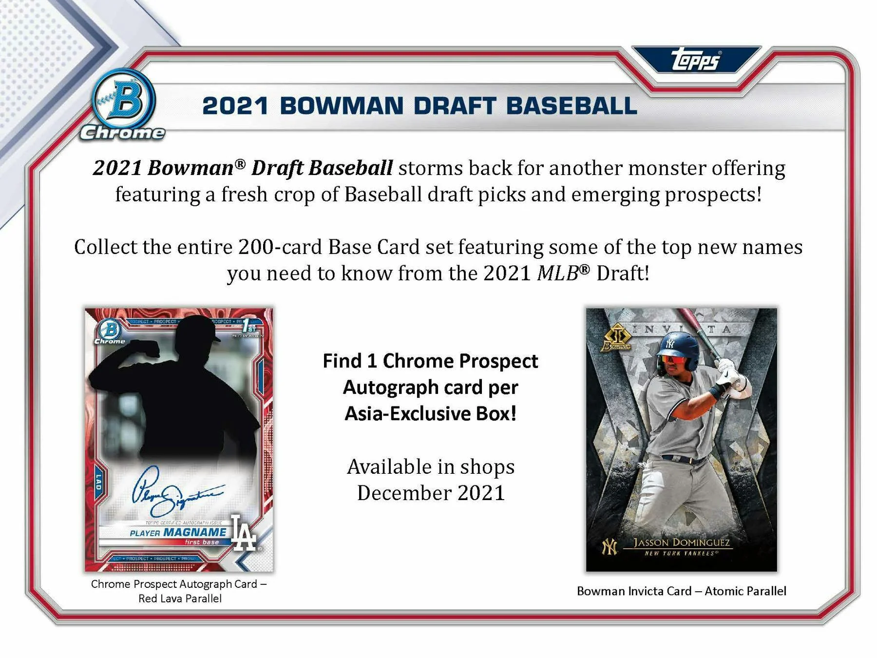 2021 Bowman Draft Baseball Asia Exclusive Hobby Box - Image 3