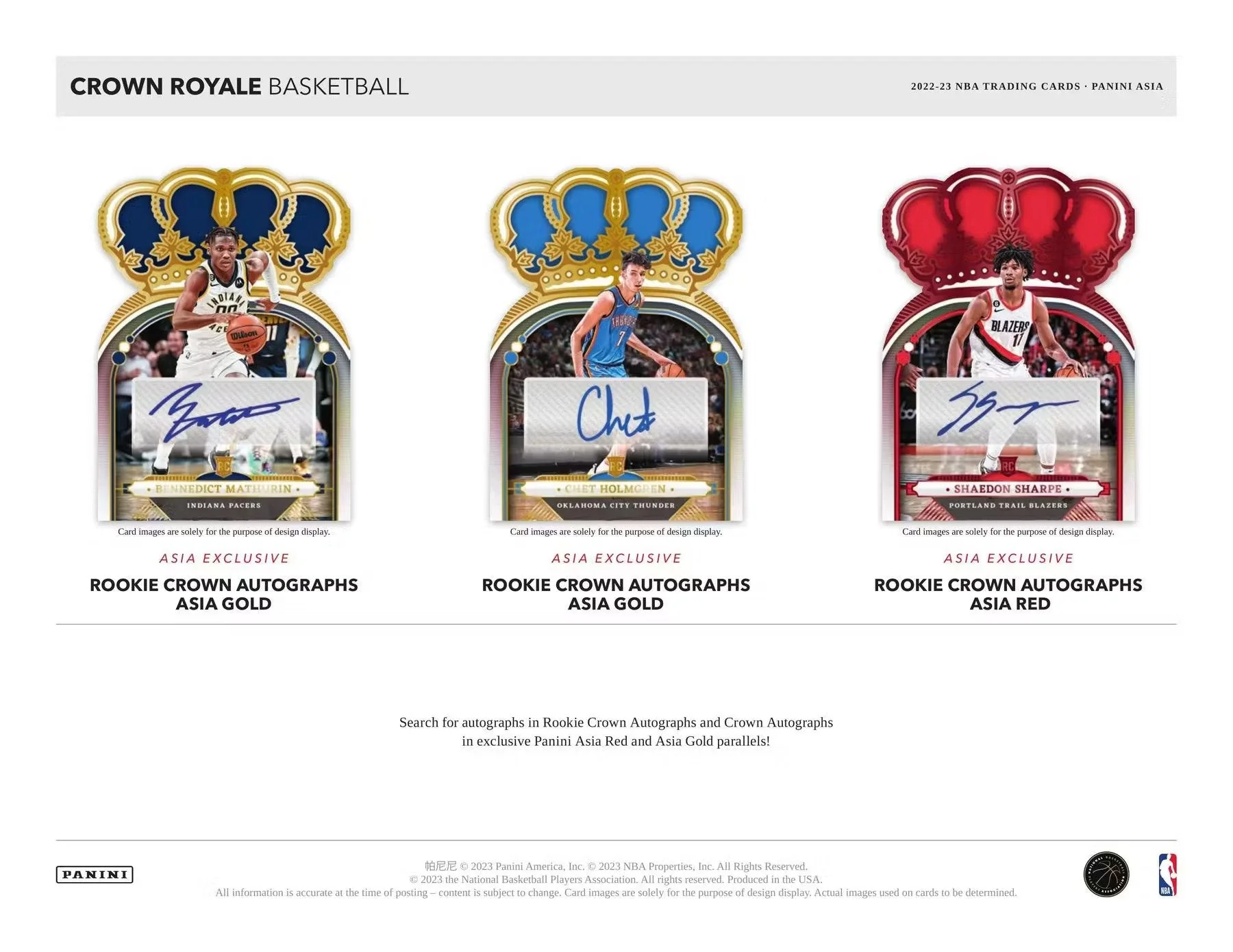 2022-23 Crown Royale NBA Basketball Asia Tmall Box - Image 4