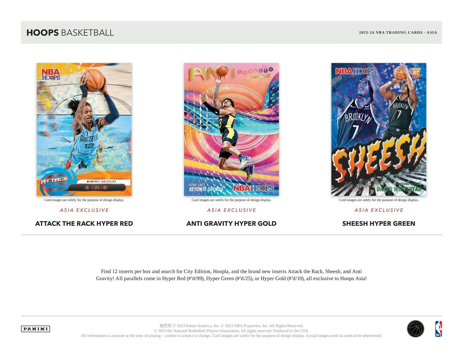 2023-24 Panini Hoops Basketball Asia Box - Image 5