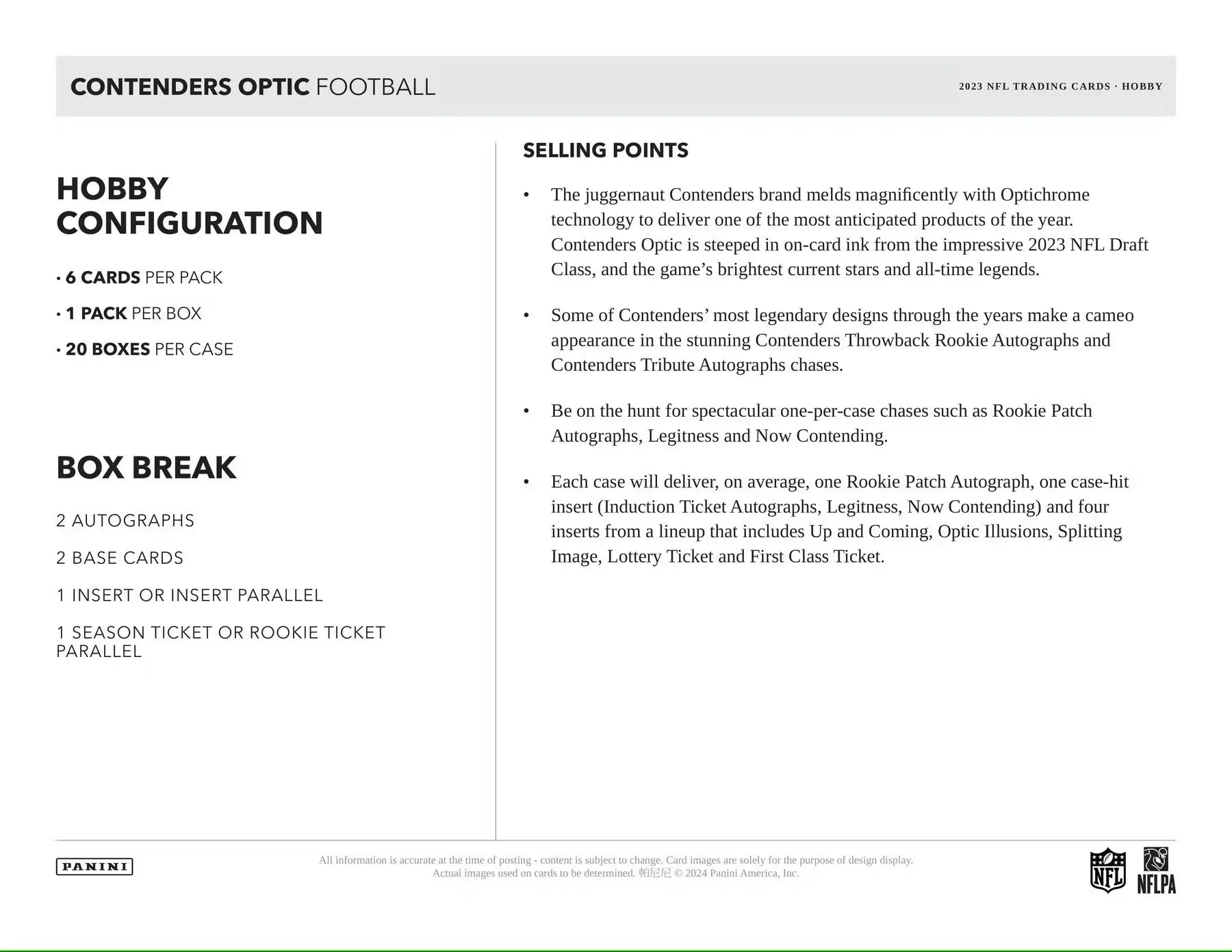 2023 Panini Contenders Optic Football Hobby Box - Image 7