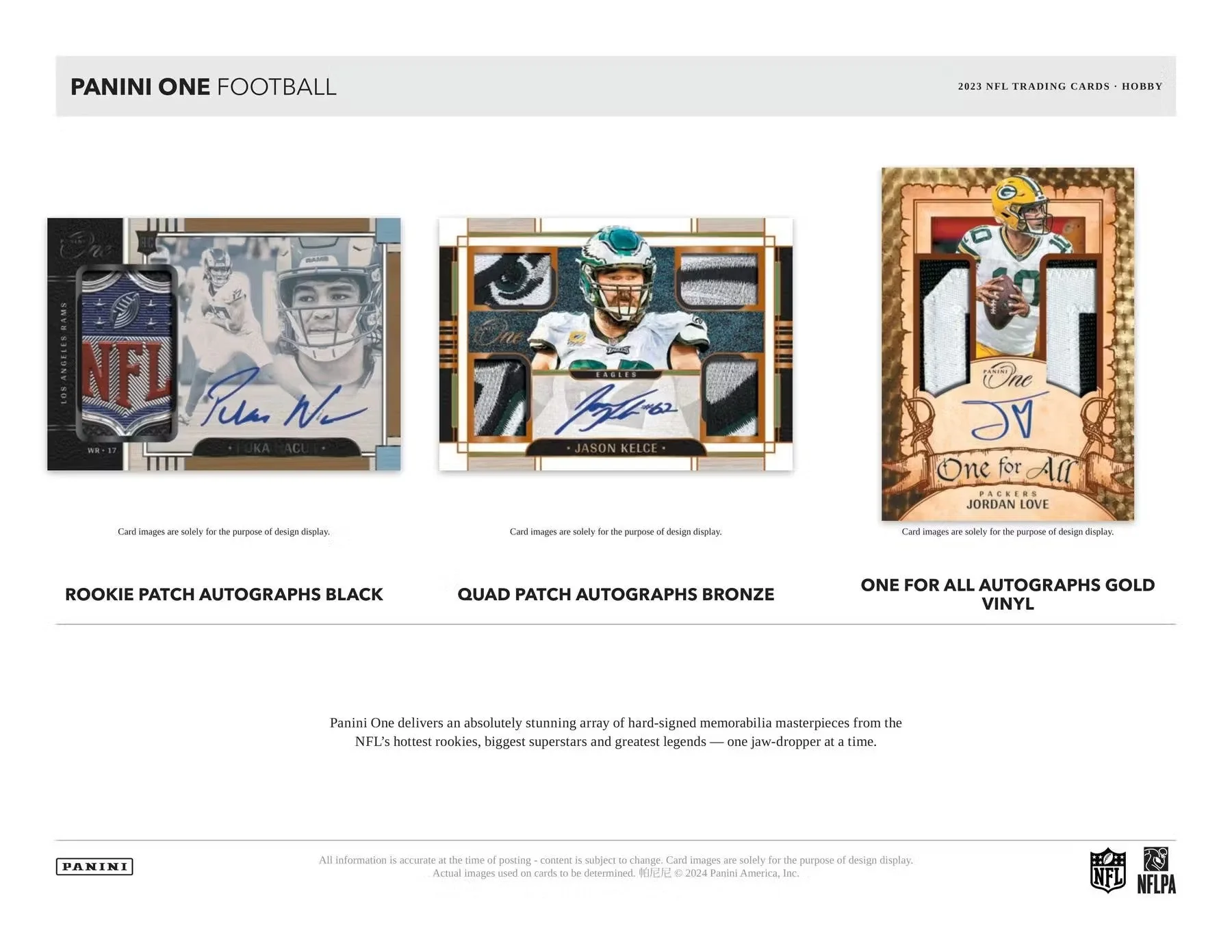 2023 Panini One Football Hobby Box - Image 4
