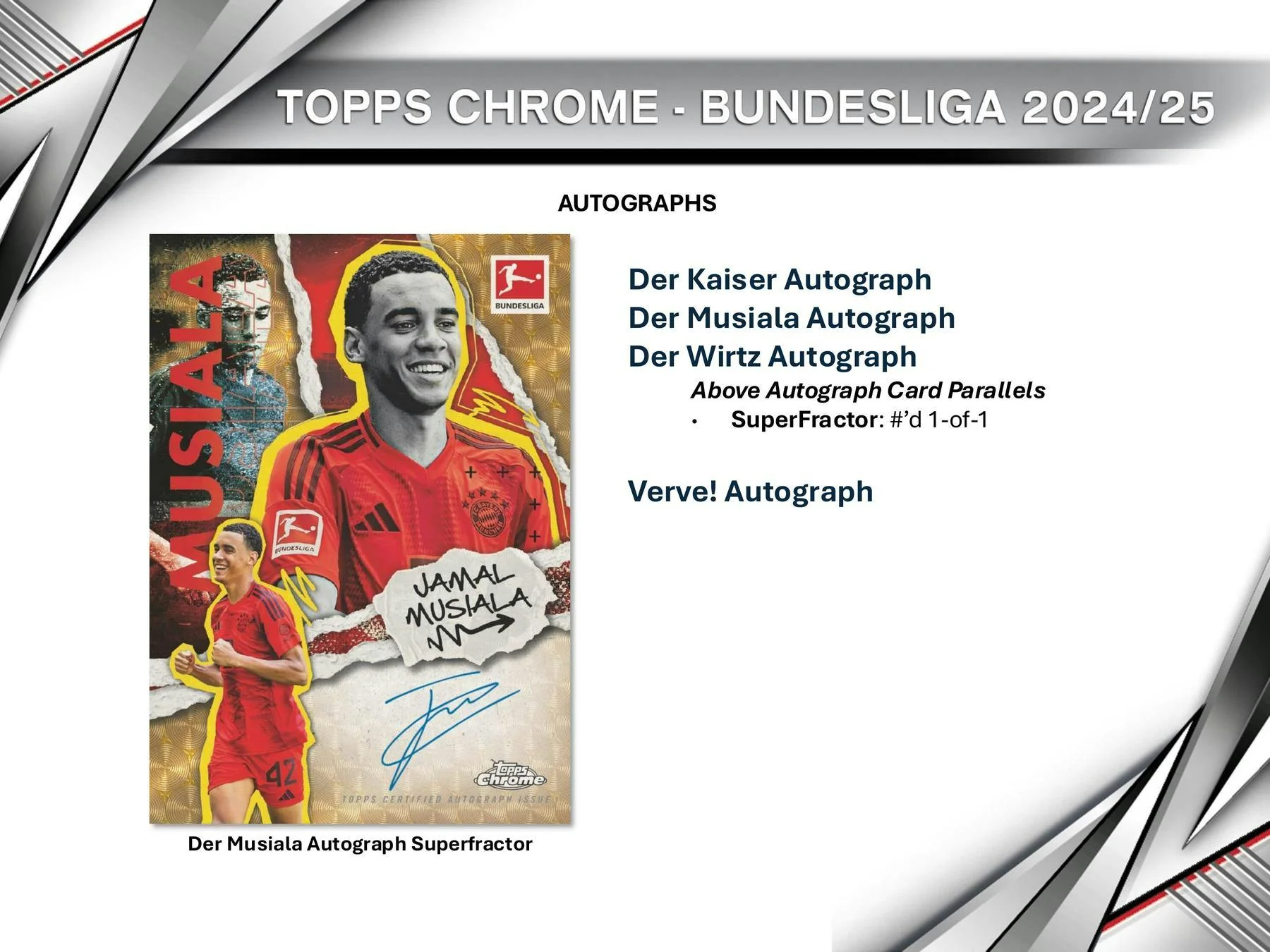 2024-25 Topps Chrome Bundesliga Hobby Box | Columbia Sports Cards & More - Image 10
