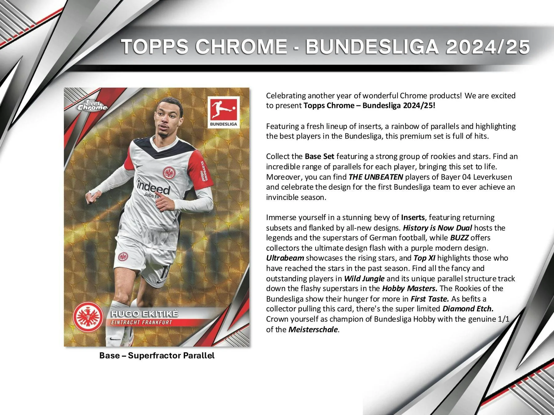 2024-25 Topps Chrome Bundesliga Hobby Box | Columbia Sports Cards & More - Image 3