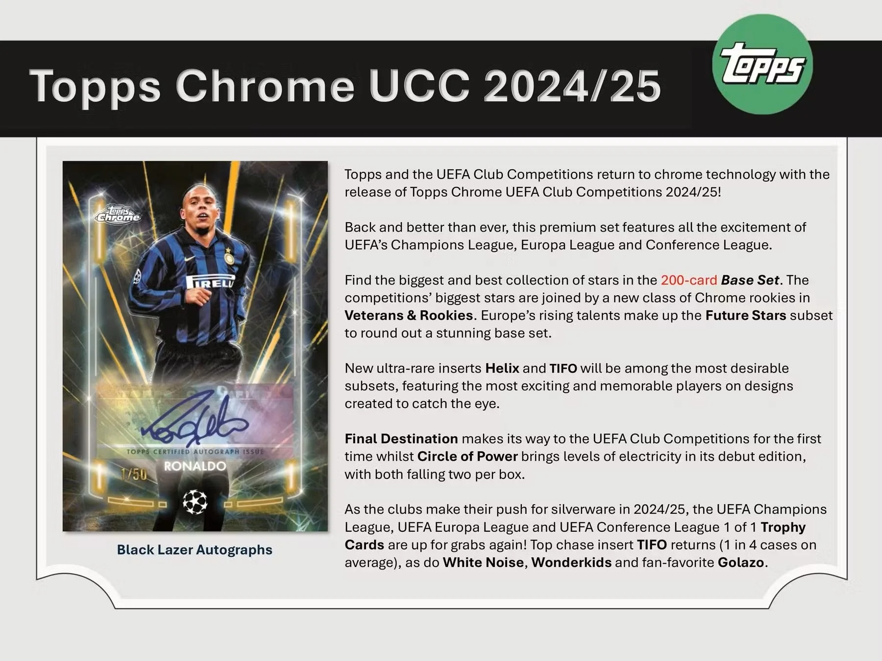 2024-25 Topps Chrome UEFA Club Competitions Soccer Hobby Box - Image 3