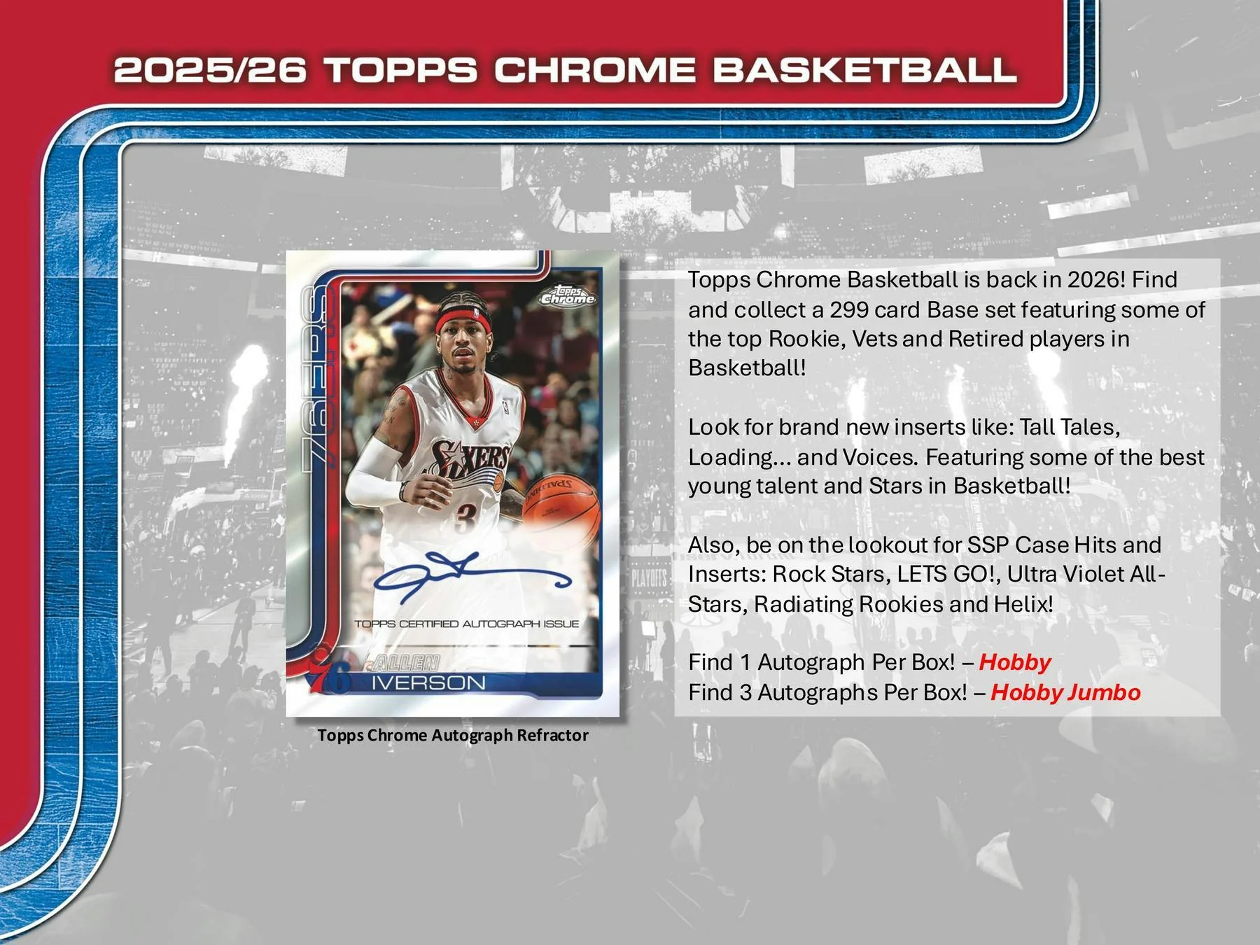 2025-26 Topps Chrome Basketball Hobby Box | Columbia Sports Cards - Image 3
