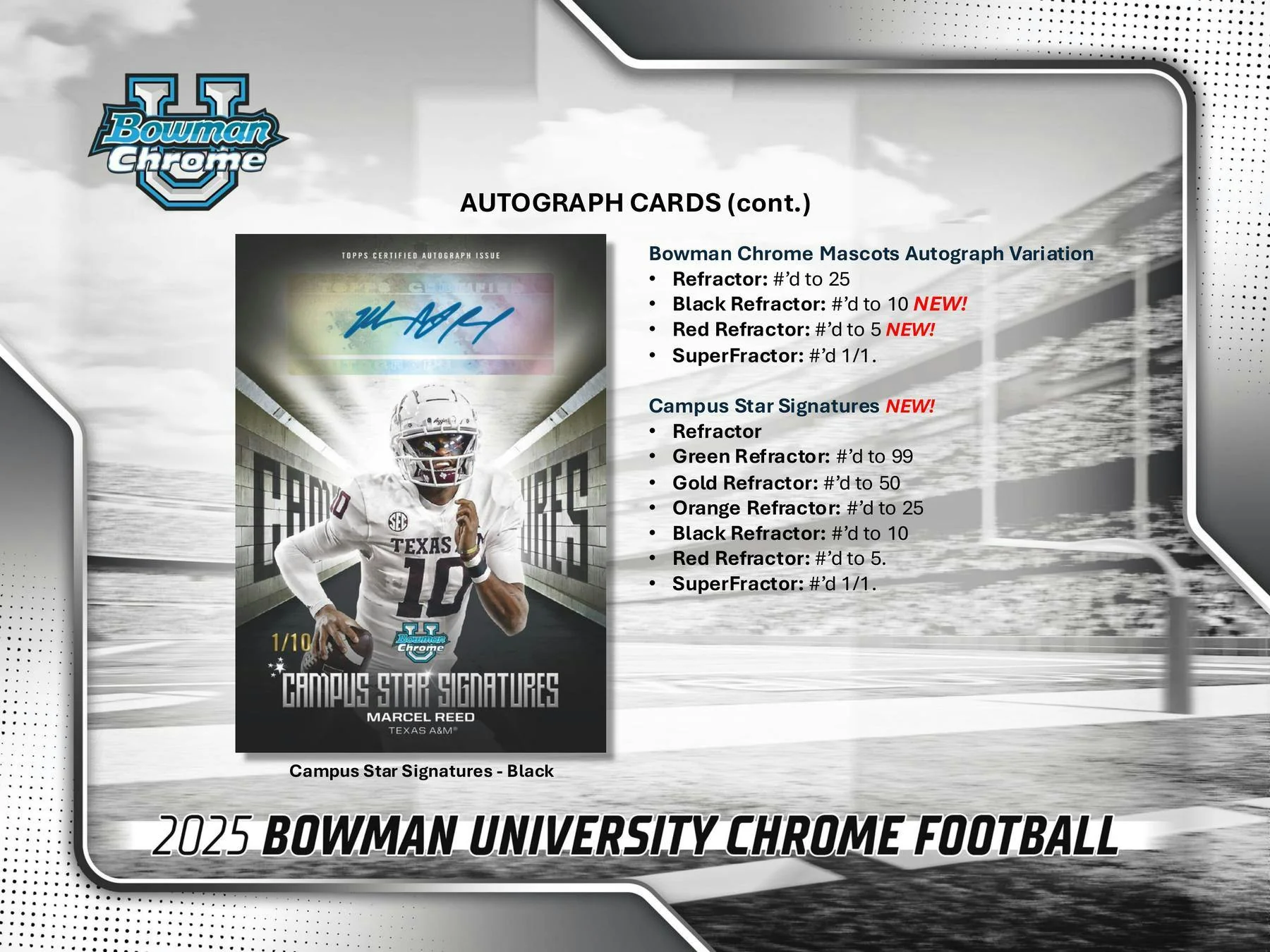 2025 Bowman University Chrome Football Blaster Box | Columbia Sports Cards - Image 8