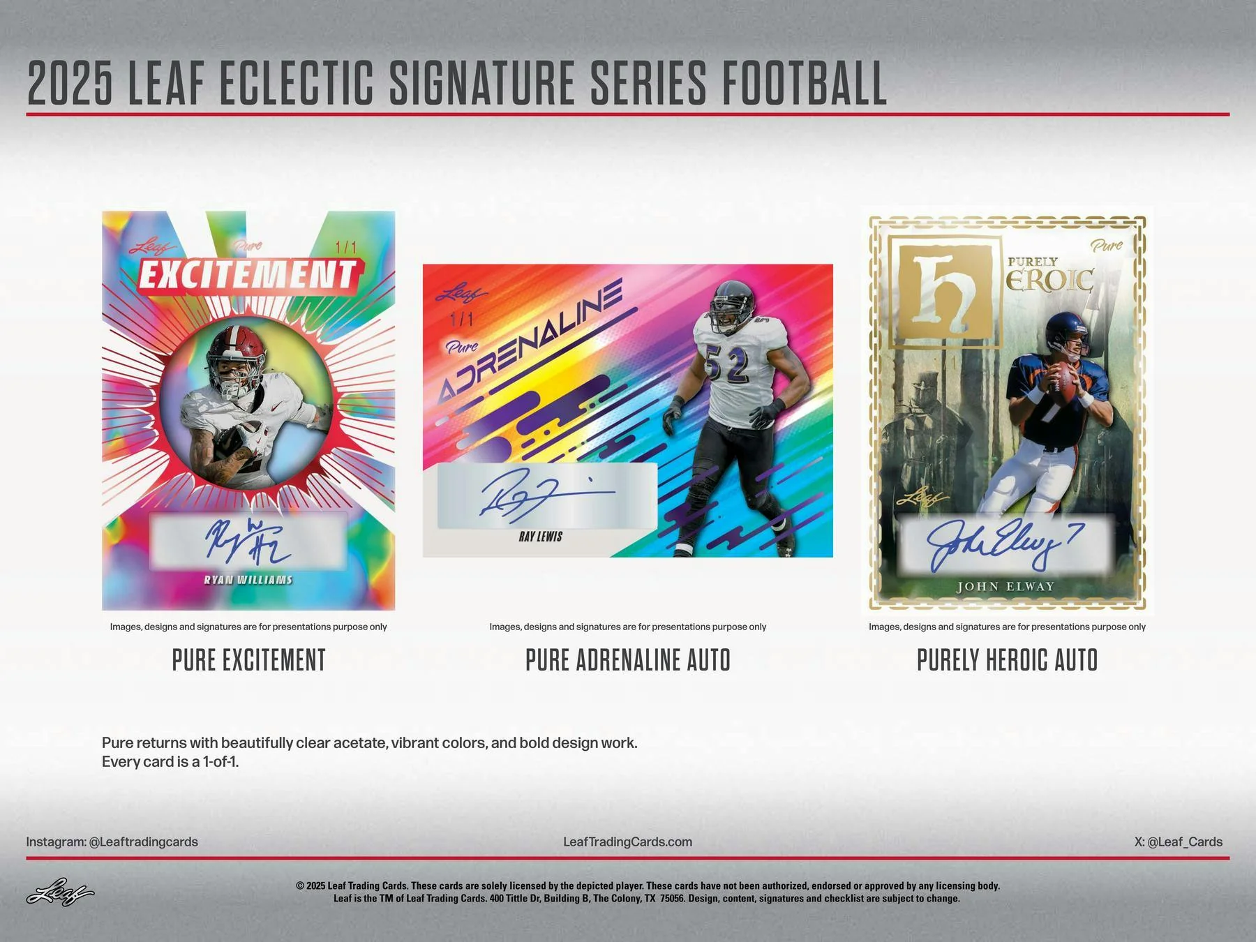 2025 Leaf Eclectic Signature Series Football Hobby Box | Columbia Sports Cards - Image 6