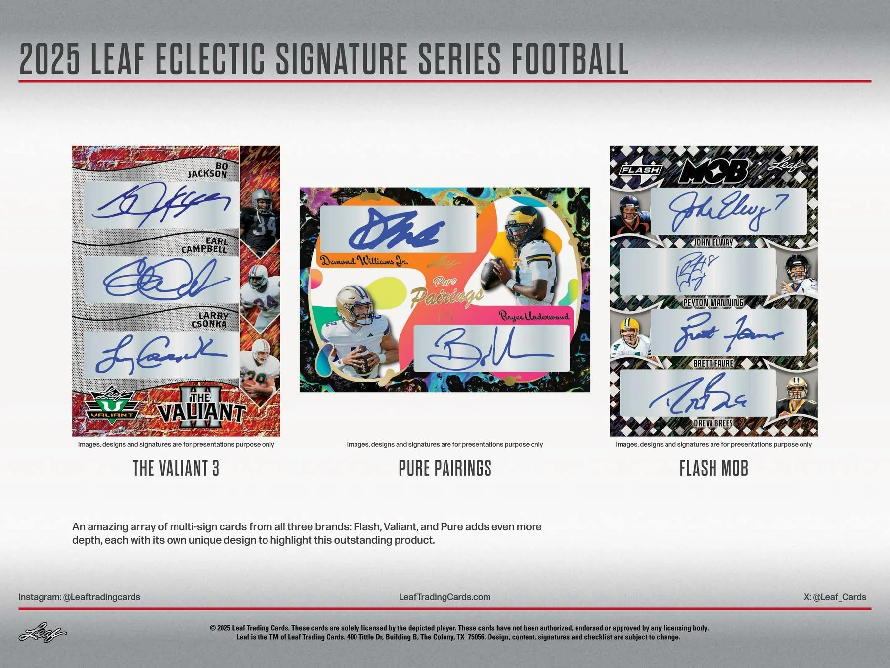 2025 Leaf Eclectic Signature Series Football Hobby Box | Columbia Sports Cards - Image 7