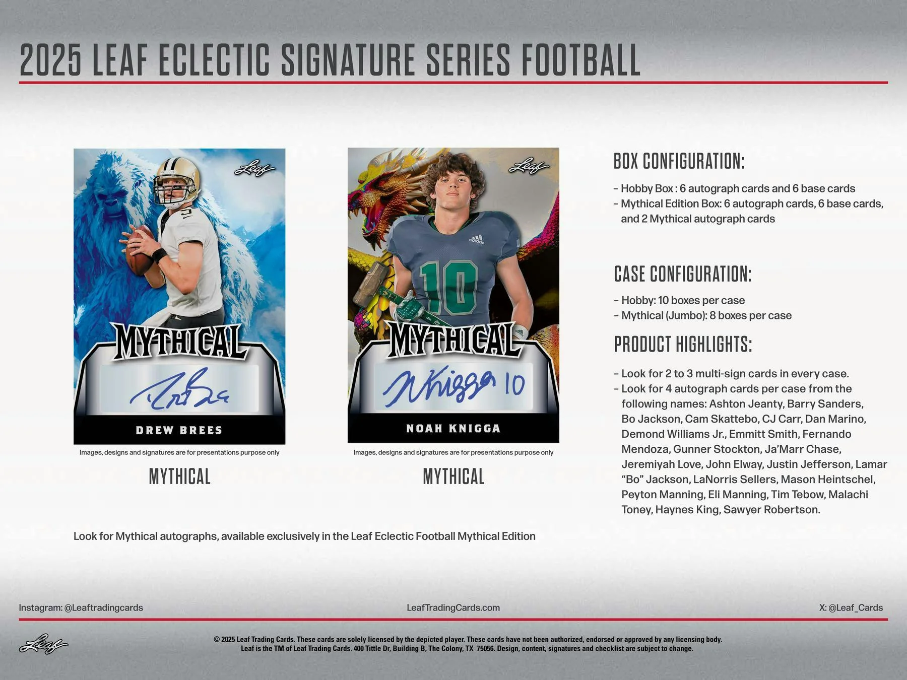 2025 Leaf Eclectic Signature Series Football Hobby Box | Columbia Sports Cards - Image 8