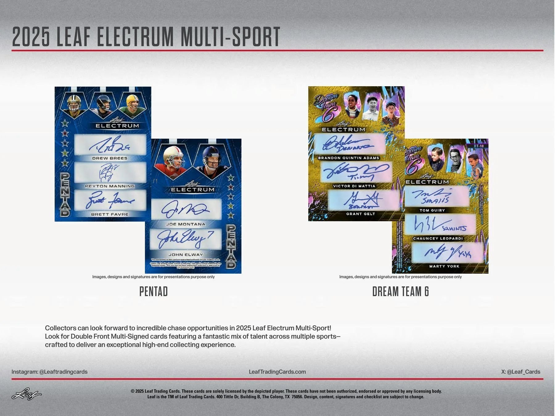 2025 Leaf Electrum Multisport Hobby Box | Columbia Sports Cards - Image 7