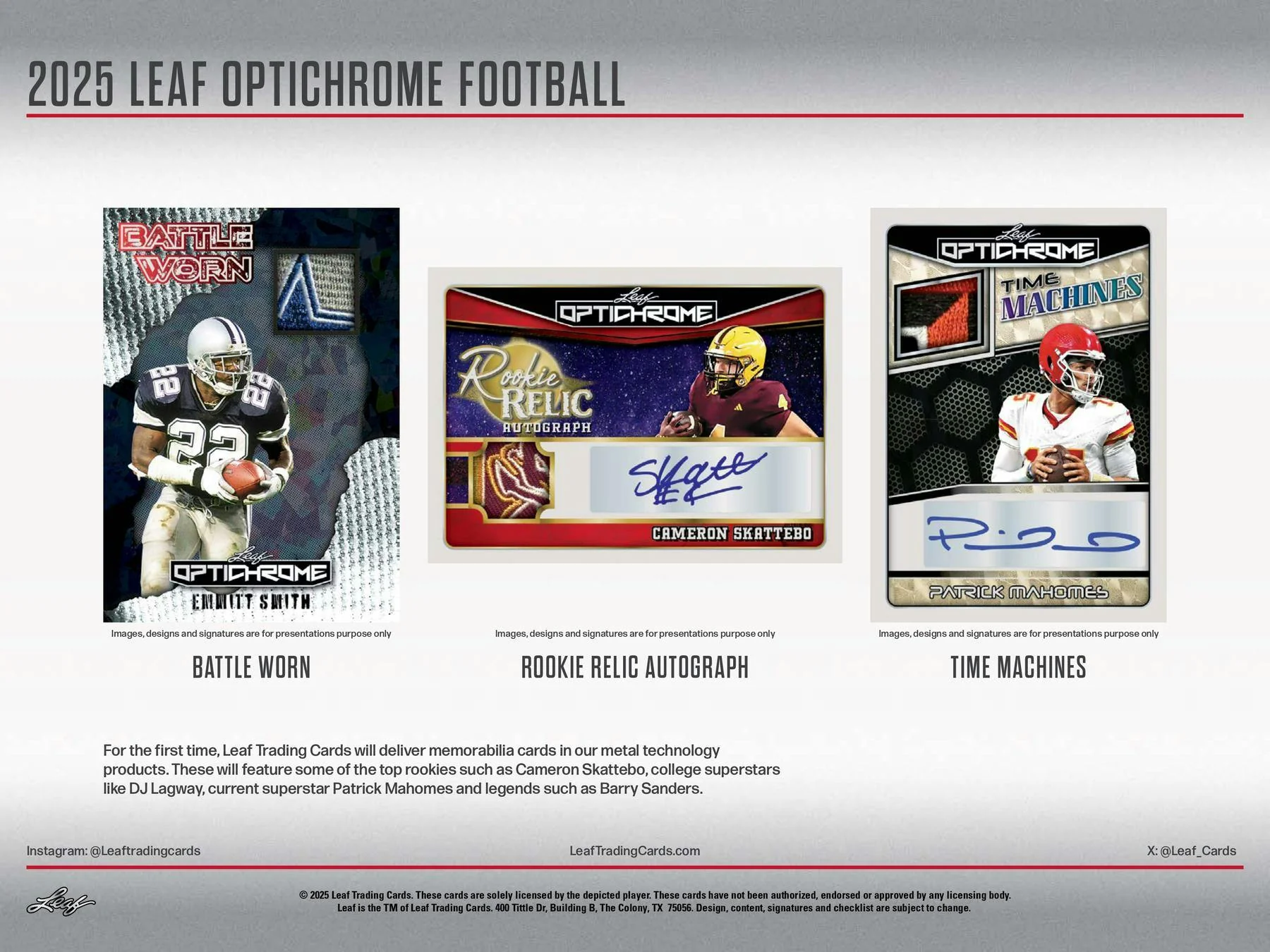 2025 Leaf Optichrome Football Hobby Box | Columbia Sports Cards - Image 5