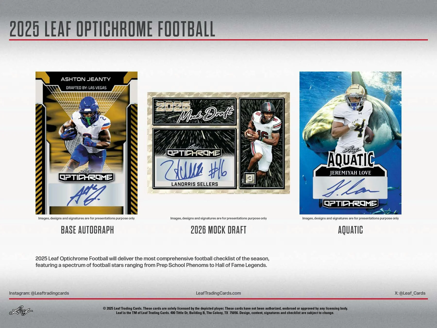 2025 Leaf Optichrome Football Hobby Jumbo Box | Columbia Sports Cards - Image 3