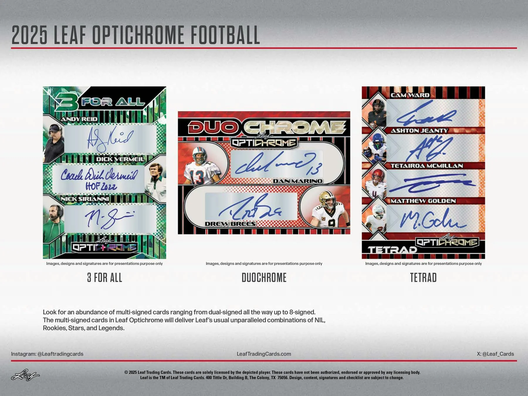 2025 Leaf Optichrome Football Hobby Jumbo Box | Columbia Sports Cards - Image 6