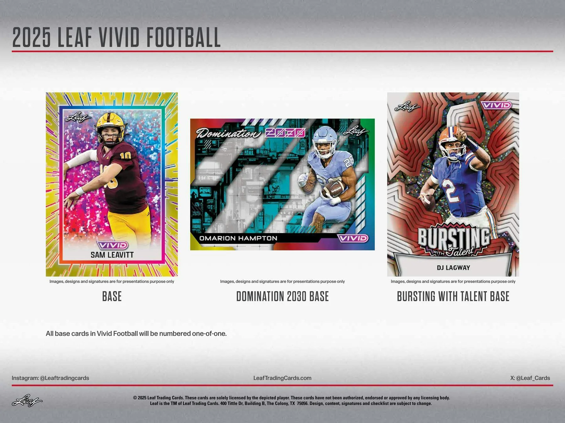 2025 Leaf Vivid Football Hobby Jumbo Box | Columbia Sports Cards - Image 5