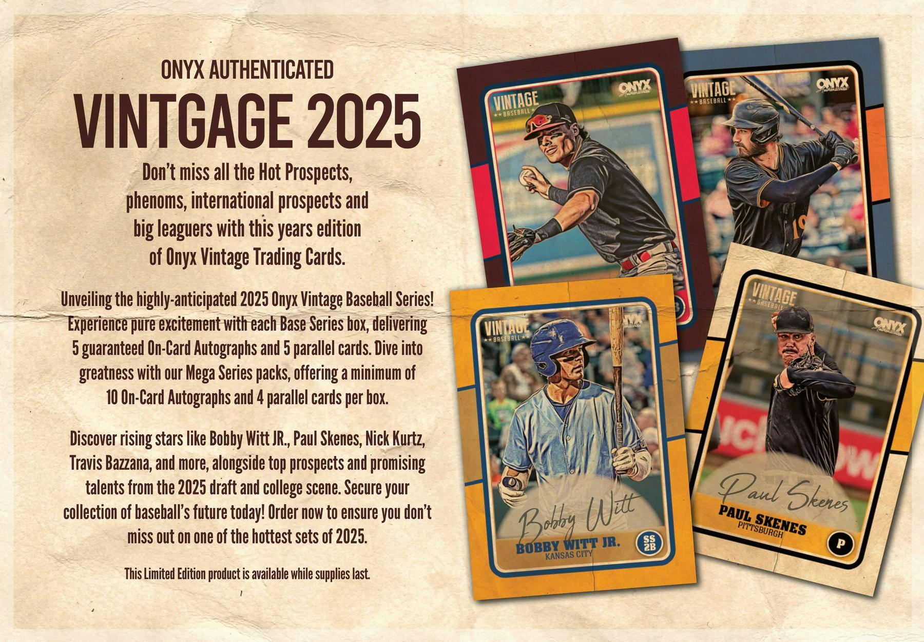 2025 Onyx Vintage Baseball Hobby Box - Image 3