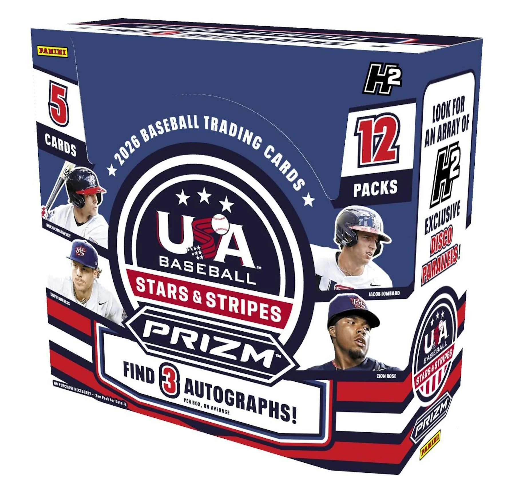 2026 Panini USA Stars & Stripes Prizm Baseball H2 Box | Columbia Sports Cards