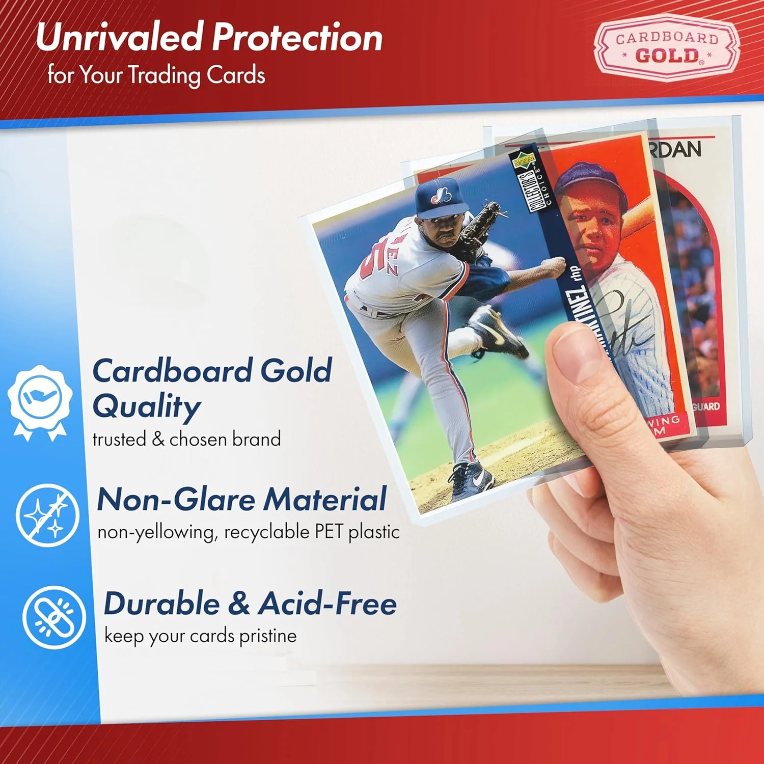 100ct Pack Regular Card Toploaders / Soft Sleeves Combo - 35pt - Image 3