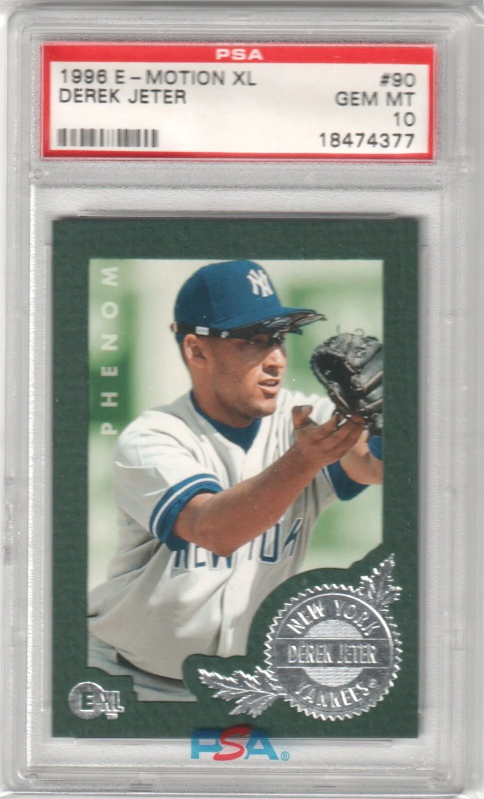 DEREK JETER 1996 Skybox E-Motion XL E-XL Phenom #90 PSA 10 GEM MINT - YANKEES