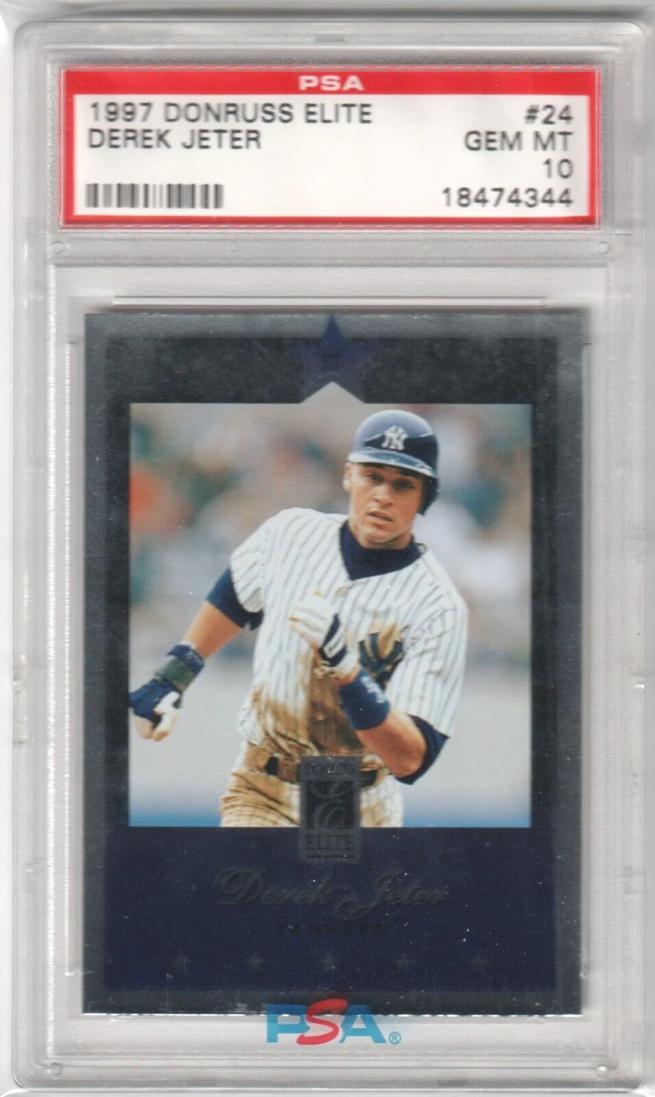 DEREK JETER 1997 Donruss Elite #24 PSA 10 GEM MINT - YANKEES