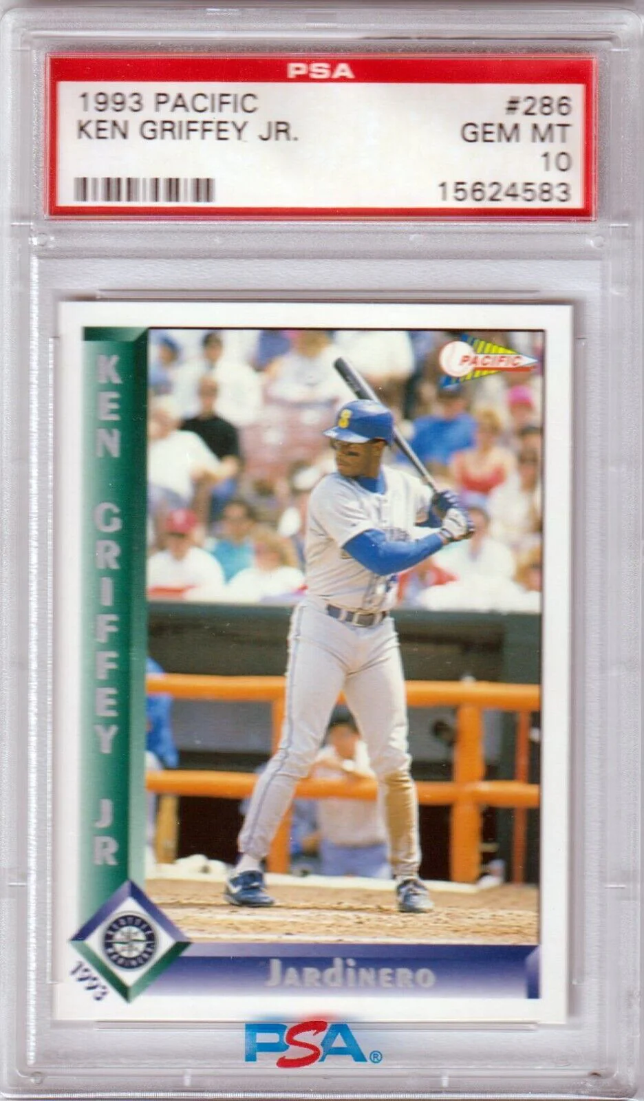 KEN GRIFFEY JR 1993 Pacific Spanish #286 PSA 10 GEM MINT - MARINERS