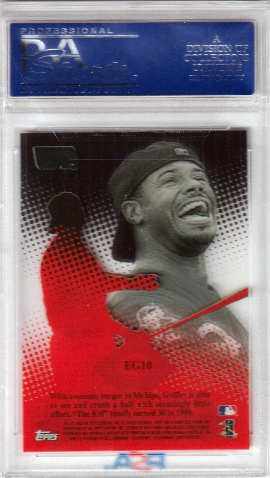 KEN GRIFFEY JR 2000 Stadium Club Chrome Eyes of the Game PSA 10 GEM MINT POP 23 - Image 2