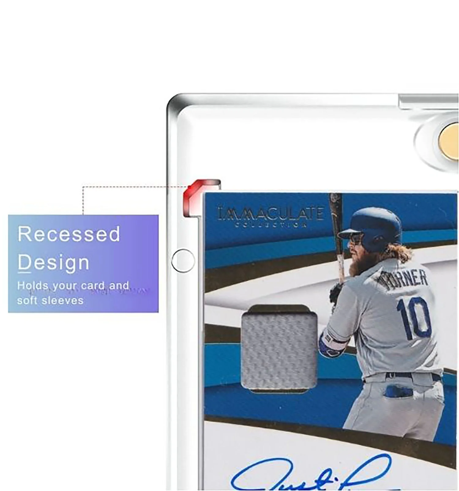 Max Pro Ultra Clear Magnetic Card Holder 130pt w/Sleeve Size - Image 3