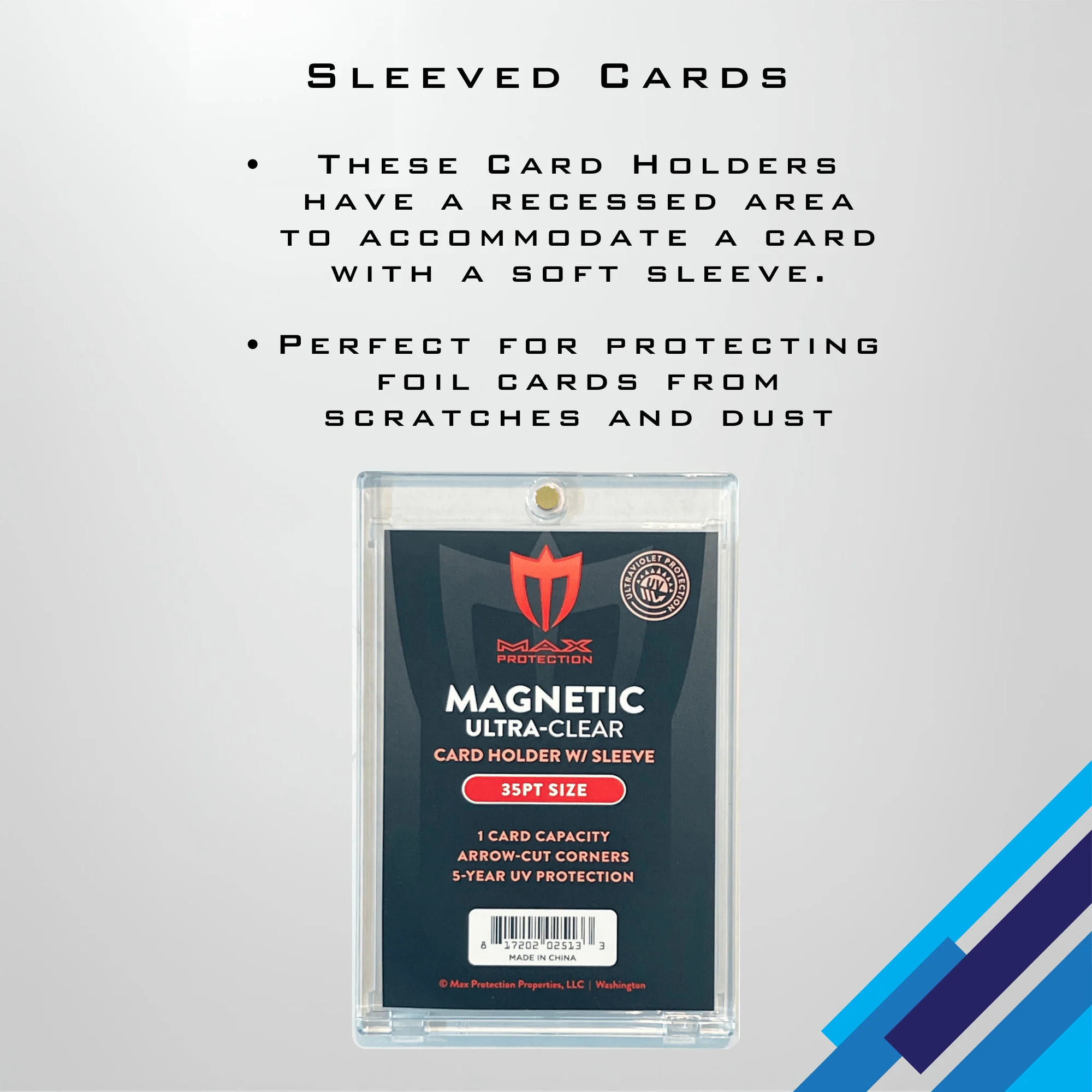 Max Pro Ultra Clear Magnetic Card Holder 35pt w/Sleeve Size - Image 5