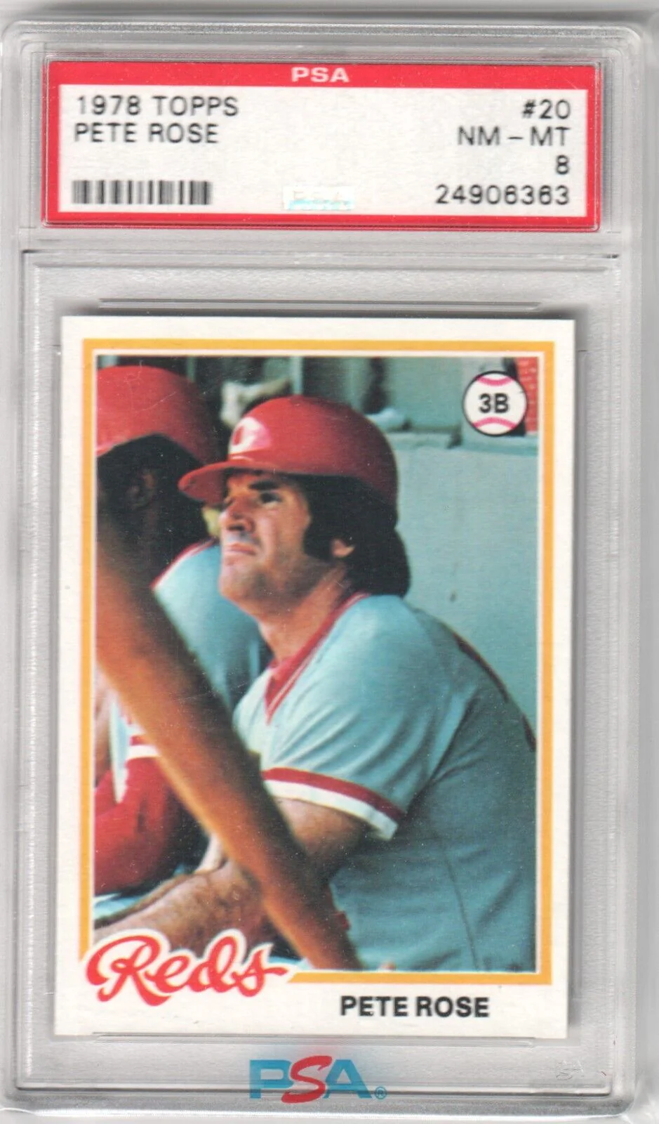 PETE ROSE 1978 Topps #20 PSA 8 NM-MT - REDS