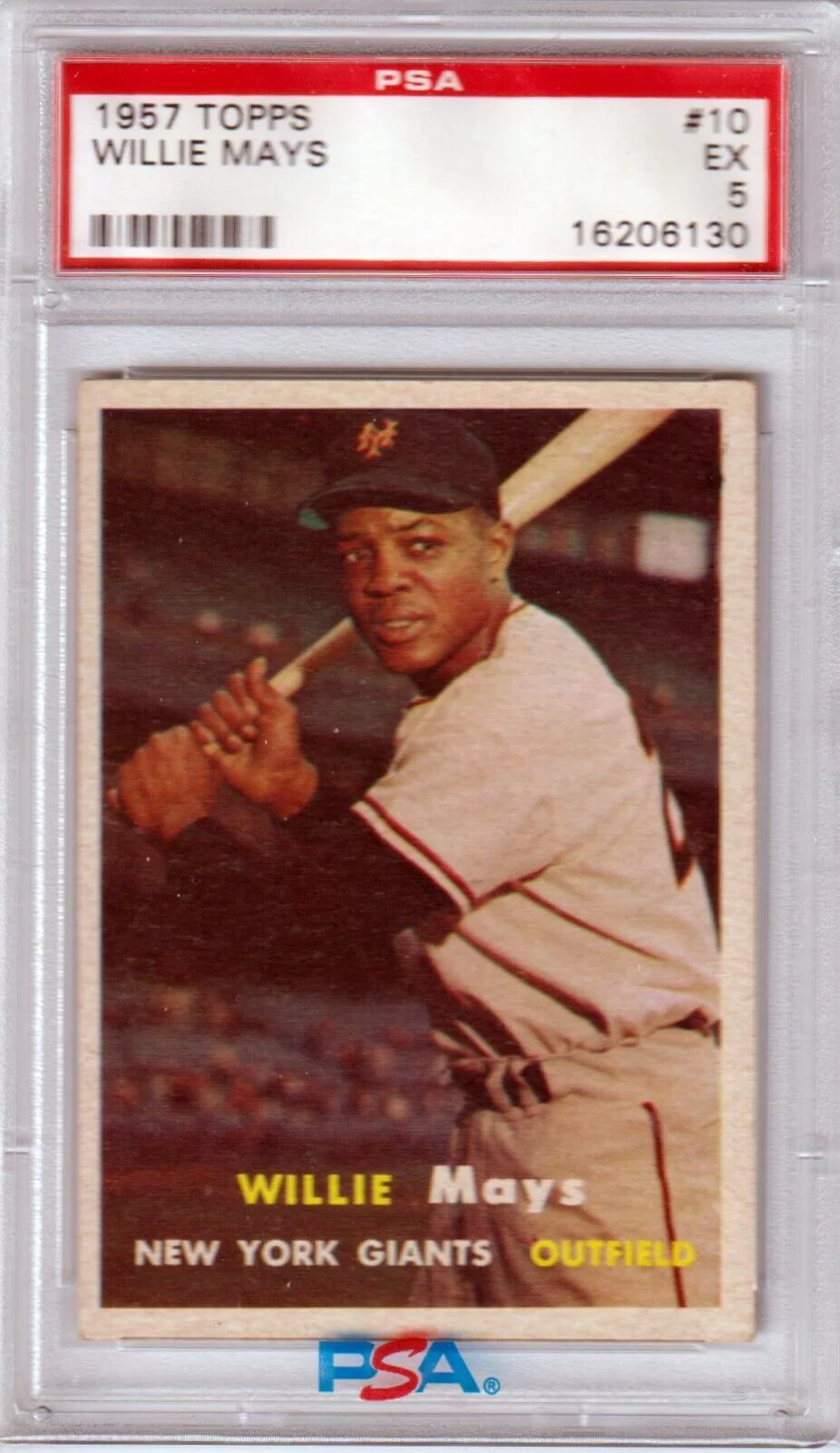 WILLIE MAYS 1957 Topps #10 PSA 5 EX - GIANTS