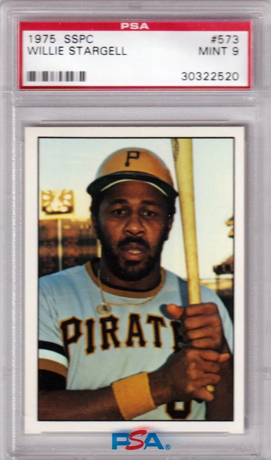WILLIE STARGELL 1975 SSPC #573 PSA 9 MINT - PIRATES